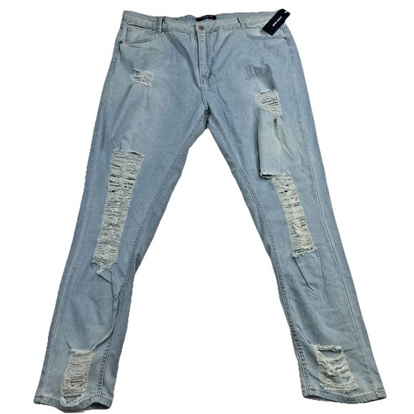 Sofia’s Jeans Distressed Light Wash Pants Ripped Straight Women's 24 Stretch NWT - Picture 1 of 8